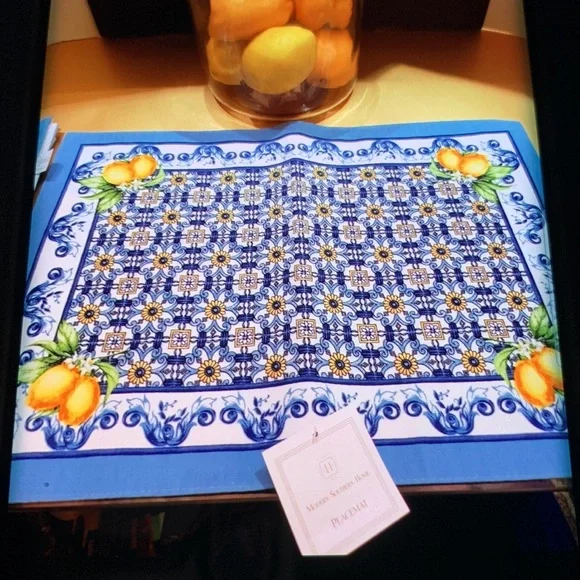 5 Placemats Brand New with Labels. Modern Southern Home Al Fresco Blue & White. - Picture 4 of 14